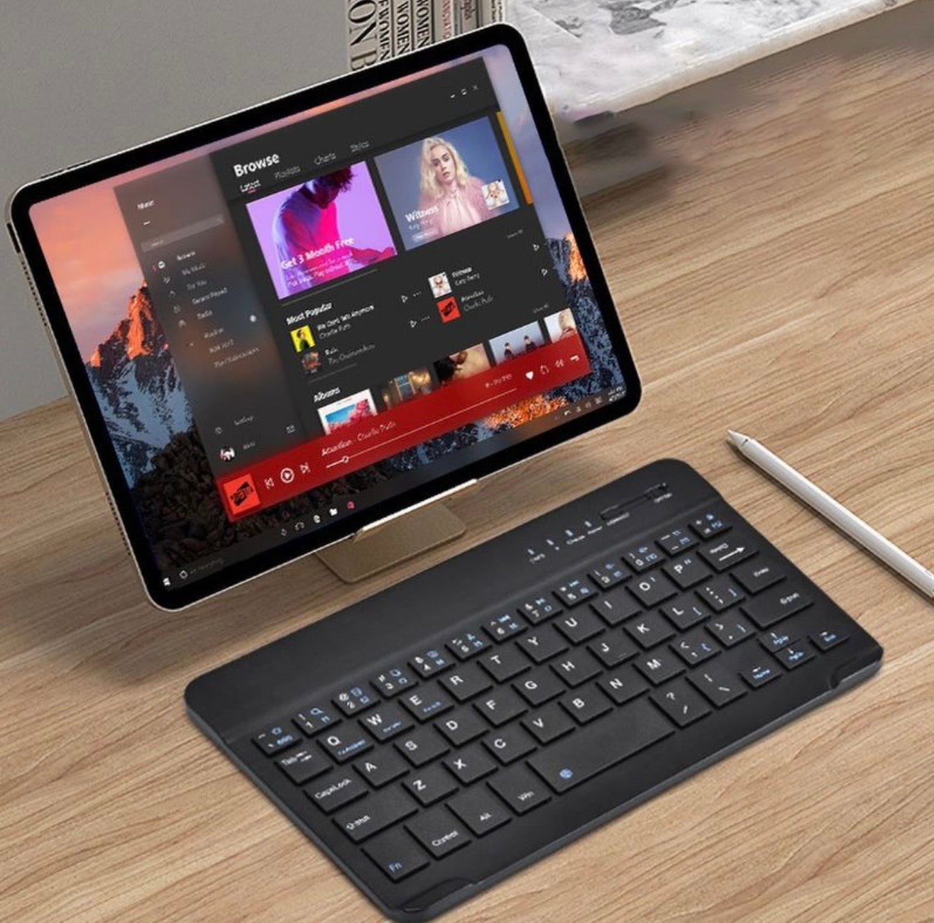 Clavier sans fil Bluetooth ultra-fin Farfi pour iPad, téléphone, tablette